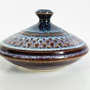 Bill Campbell studio art pottery hand thrown oil lamp incense burner vintage